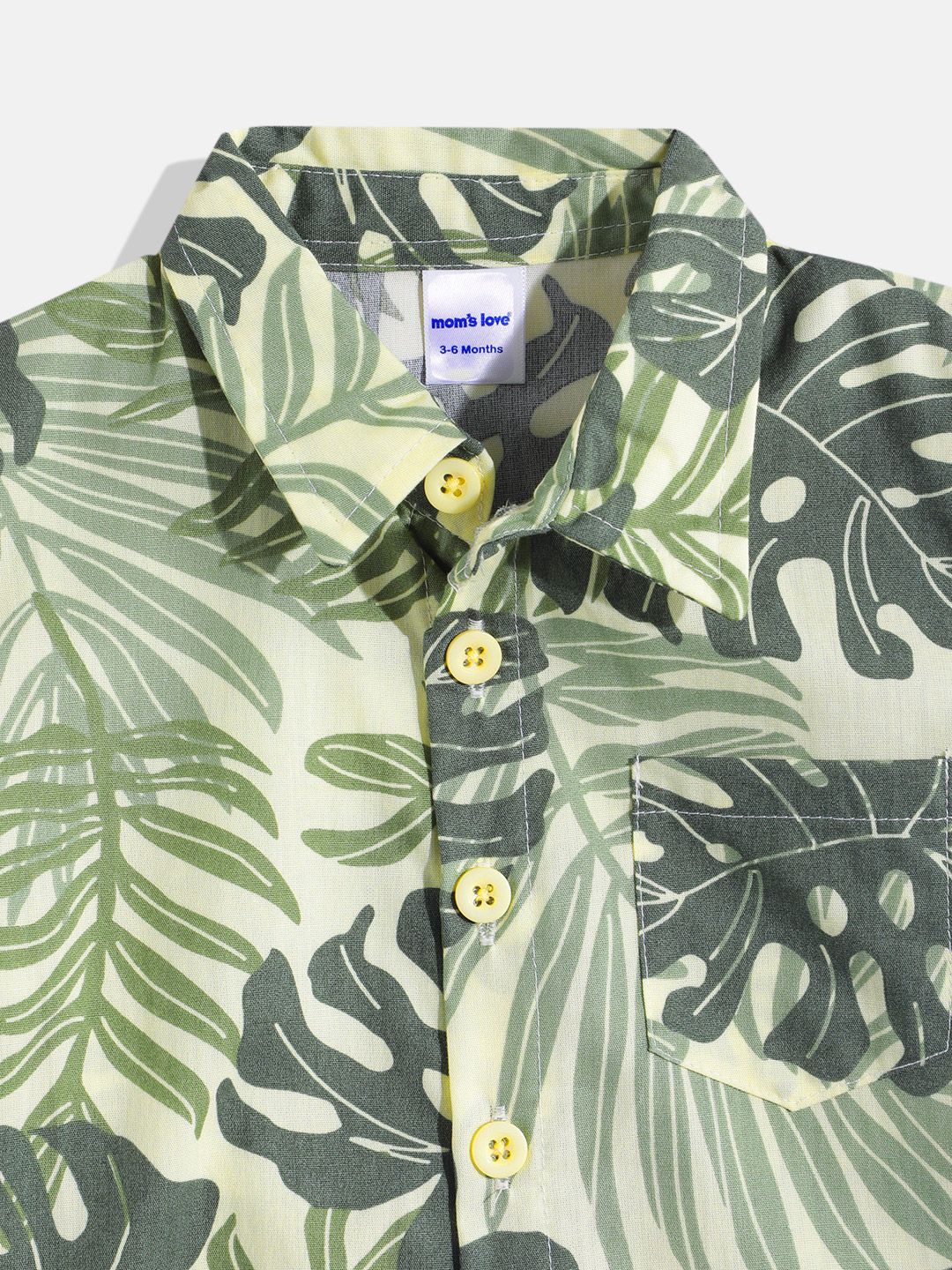 Moms Love Infant Boys Tropical Print Pure Cotton Shirt