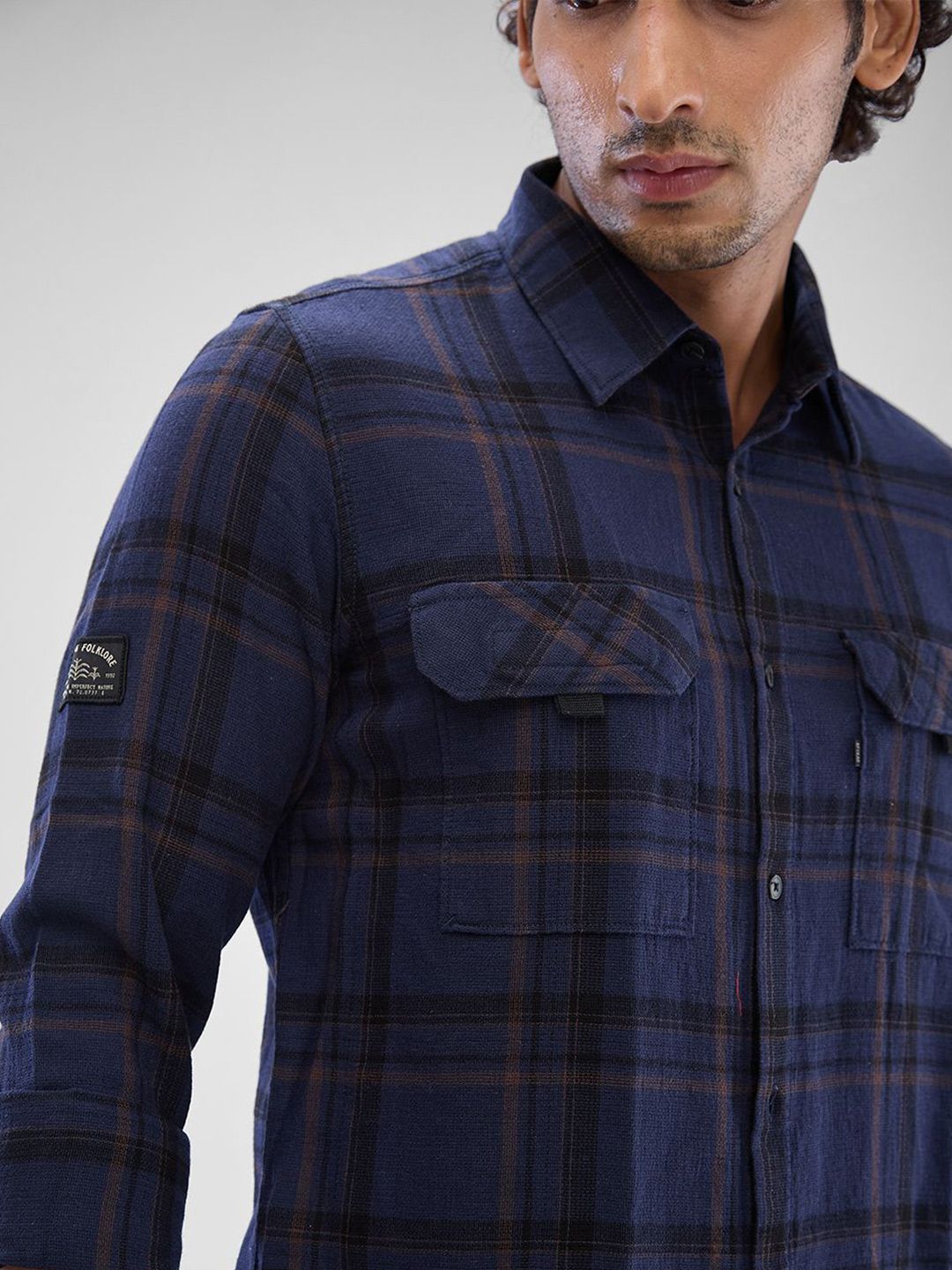 SPYKAR Men Slim Fit Tartan Checked Casual Shirt