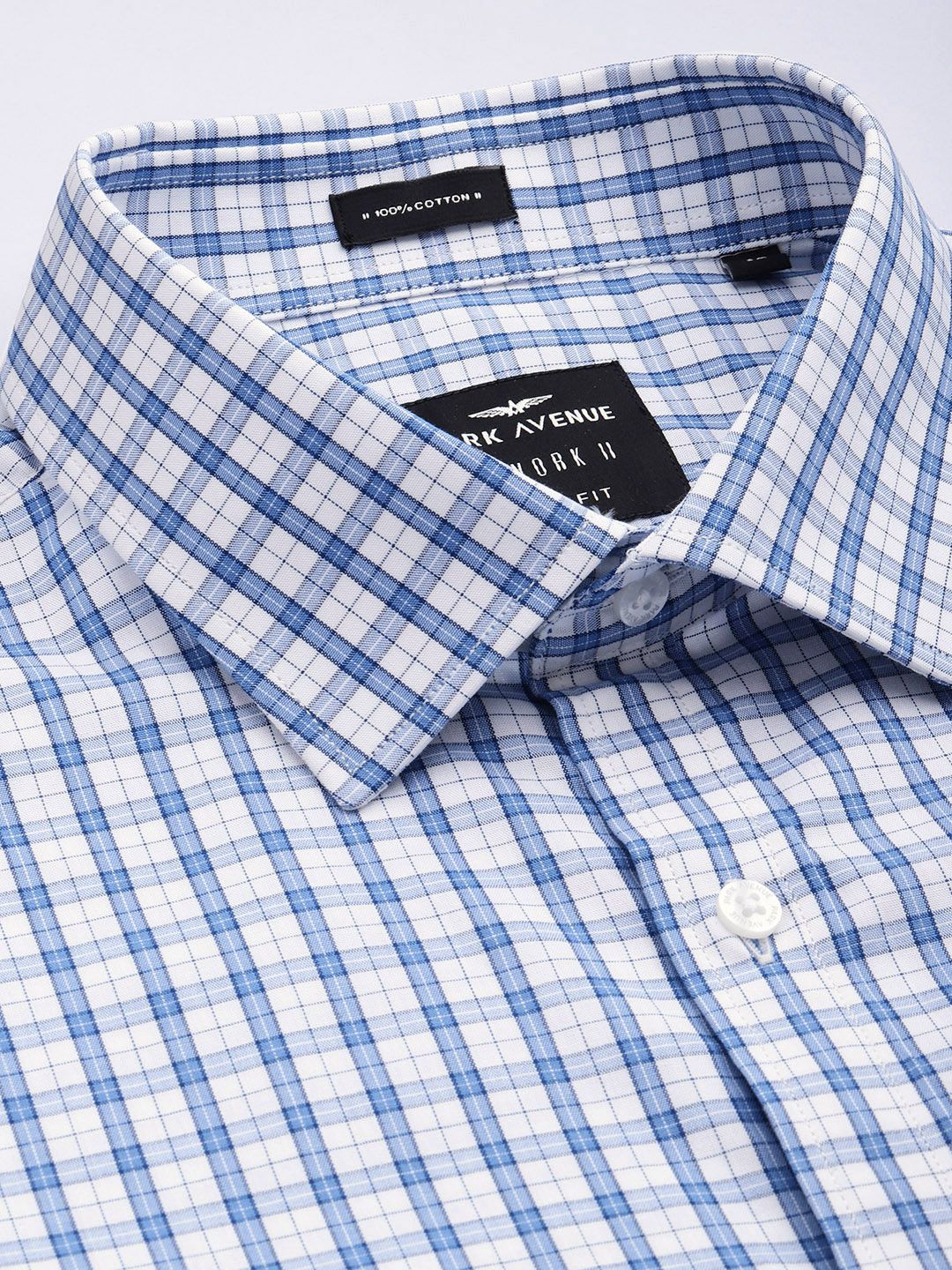 Park Avenue Men Slim Fit Tartan Checks Pure Cotton Formal Shirt