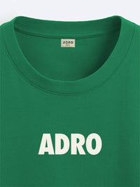 ADRO Lelaki Typography Printed Drop-Shoulder Sleeves Cotton Oversized T-Shirt