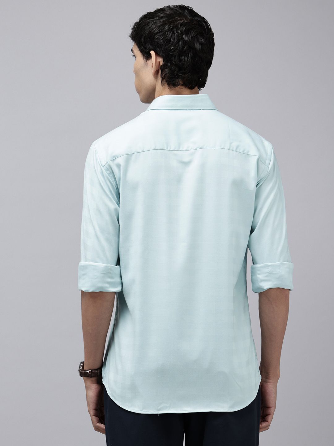 Park Avenue Ultra Light Wrinkle Resistant BI-Stretch Slim Fit Checked Shirt