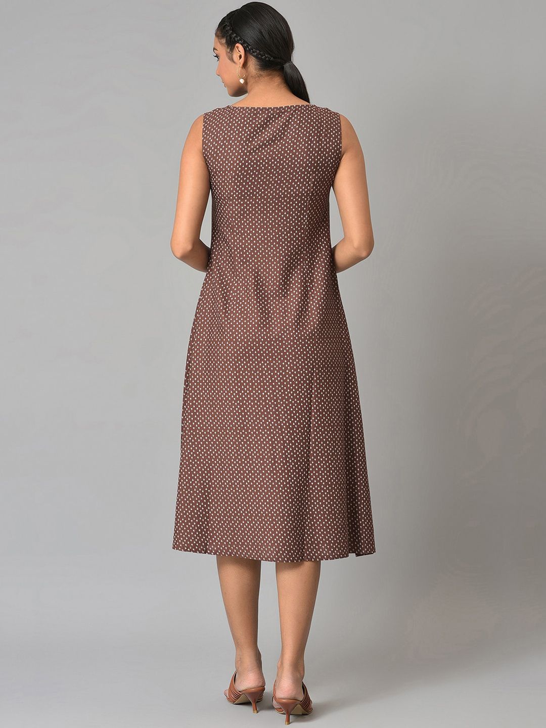 W Women Geometric Printed Cotton Kurta