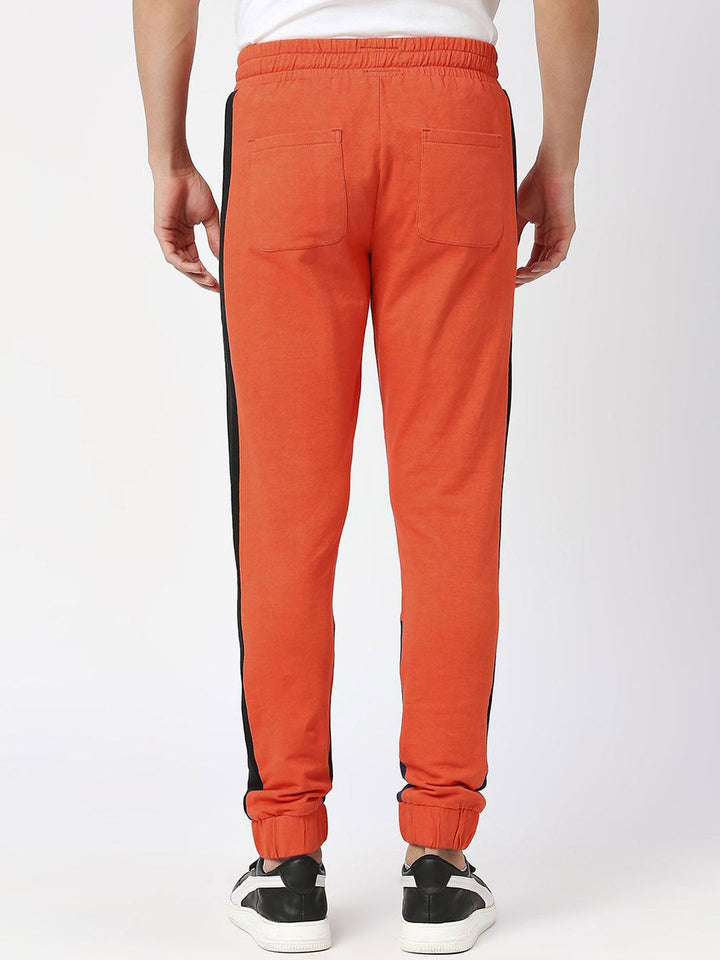 Being Human Men Pure Cotton Colourblocked Mid-Rise Joggers Track Pants