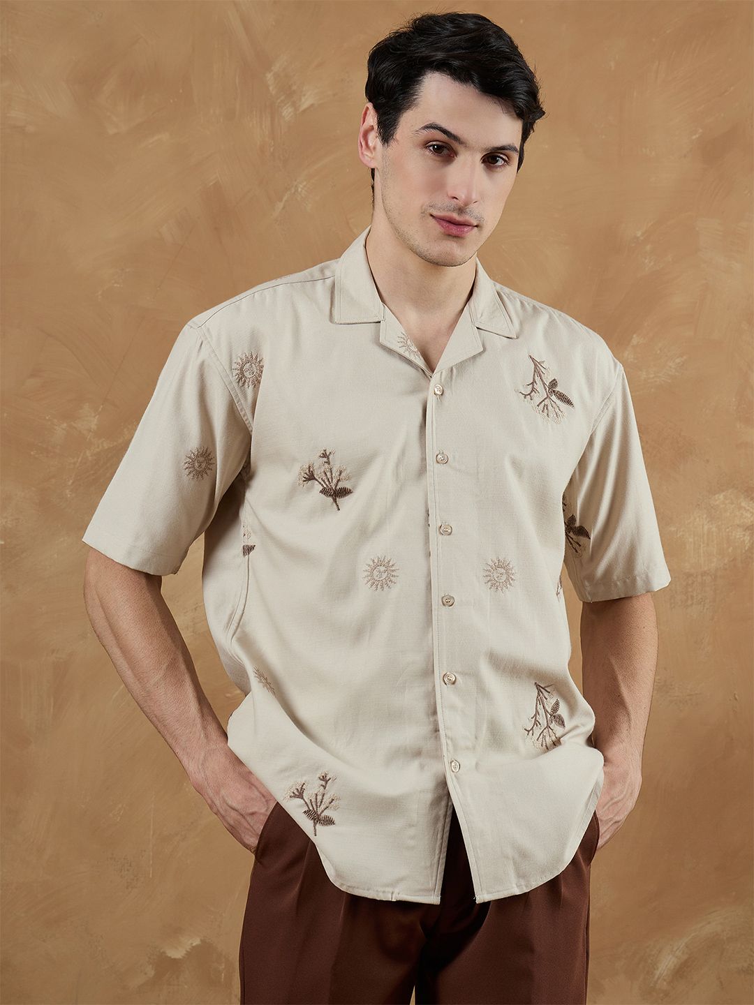 Embroidered Oversized Shirt