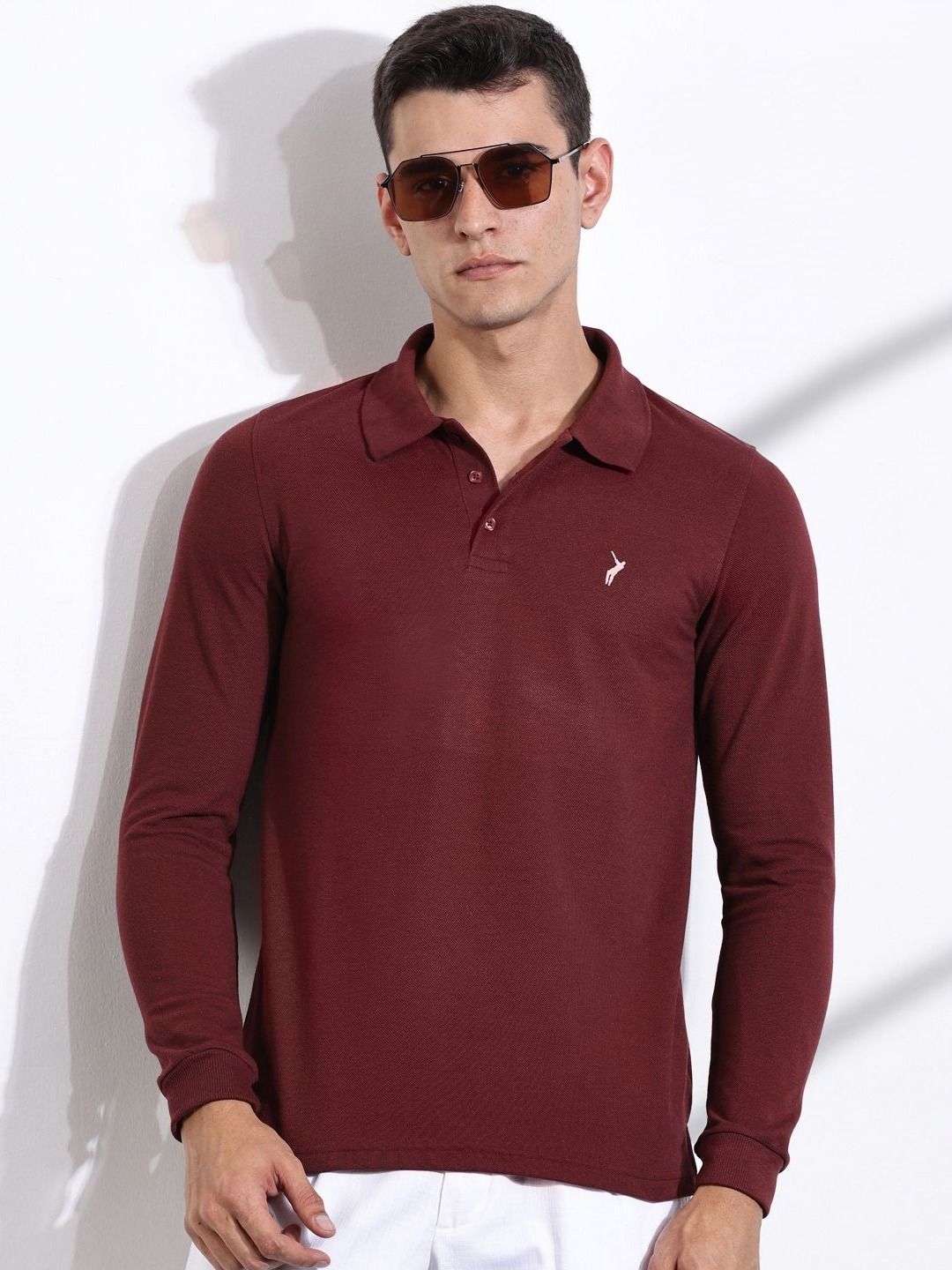 Thomas Scott Men Solid Polo Collar T-shirt