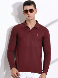 Thomas Scott Men Solid Polo Collar T-shirt