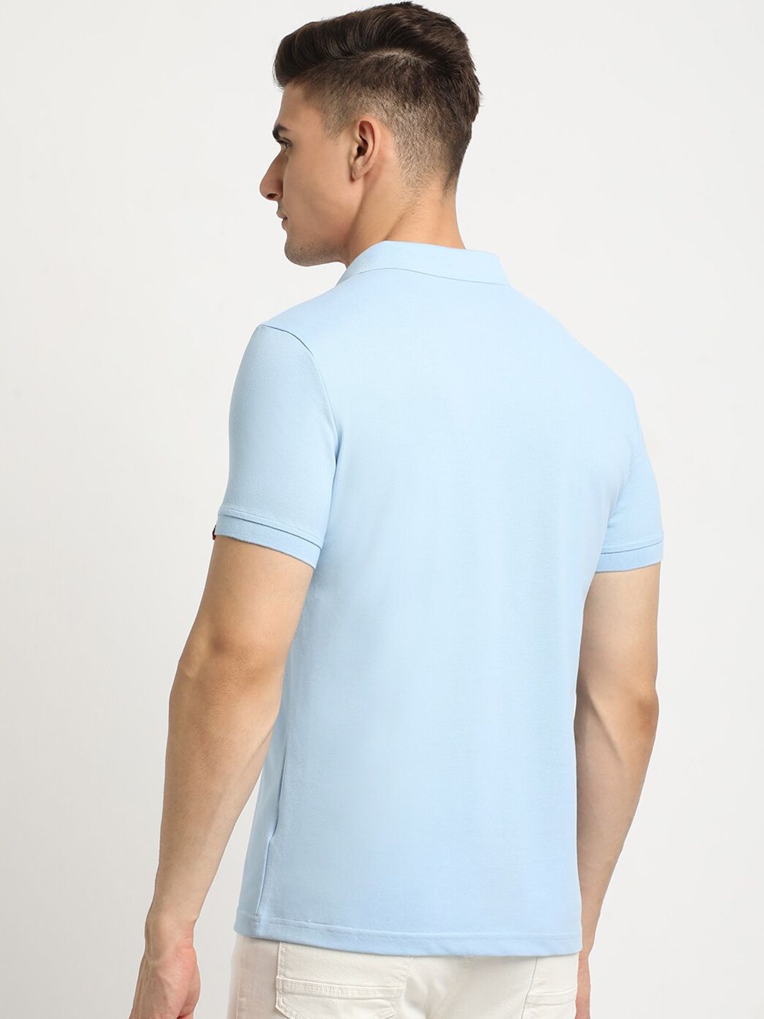 THE BEAR HOUSE Polo Collar Short Sleeves Slim Fit T-shirt