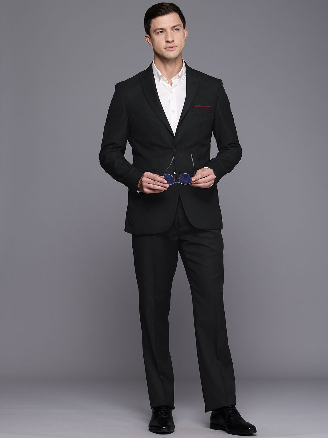 Raymond Diri Reka Bentuk Tekstur Tunggal Breasted Contemporary Fit 2 Piece Formal Suit