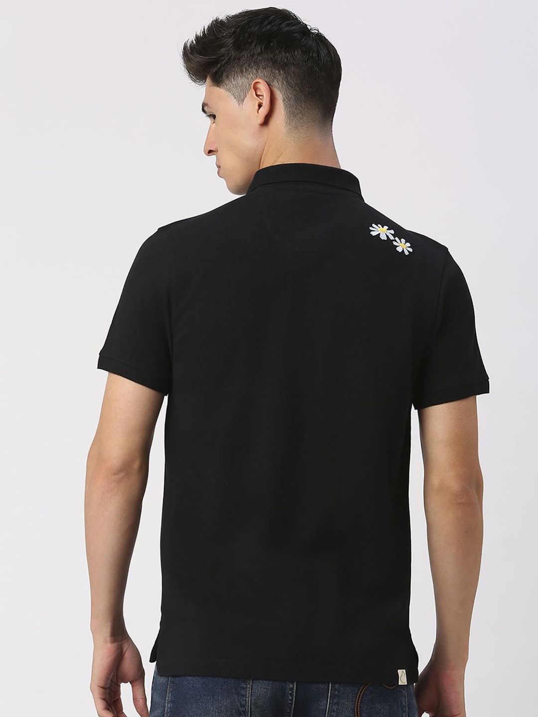 Being Human Men Polo Collar Solid T-shirt