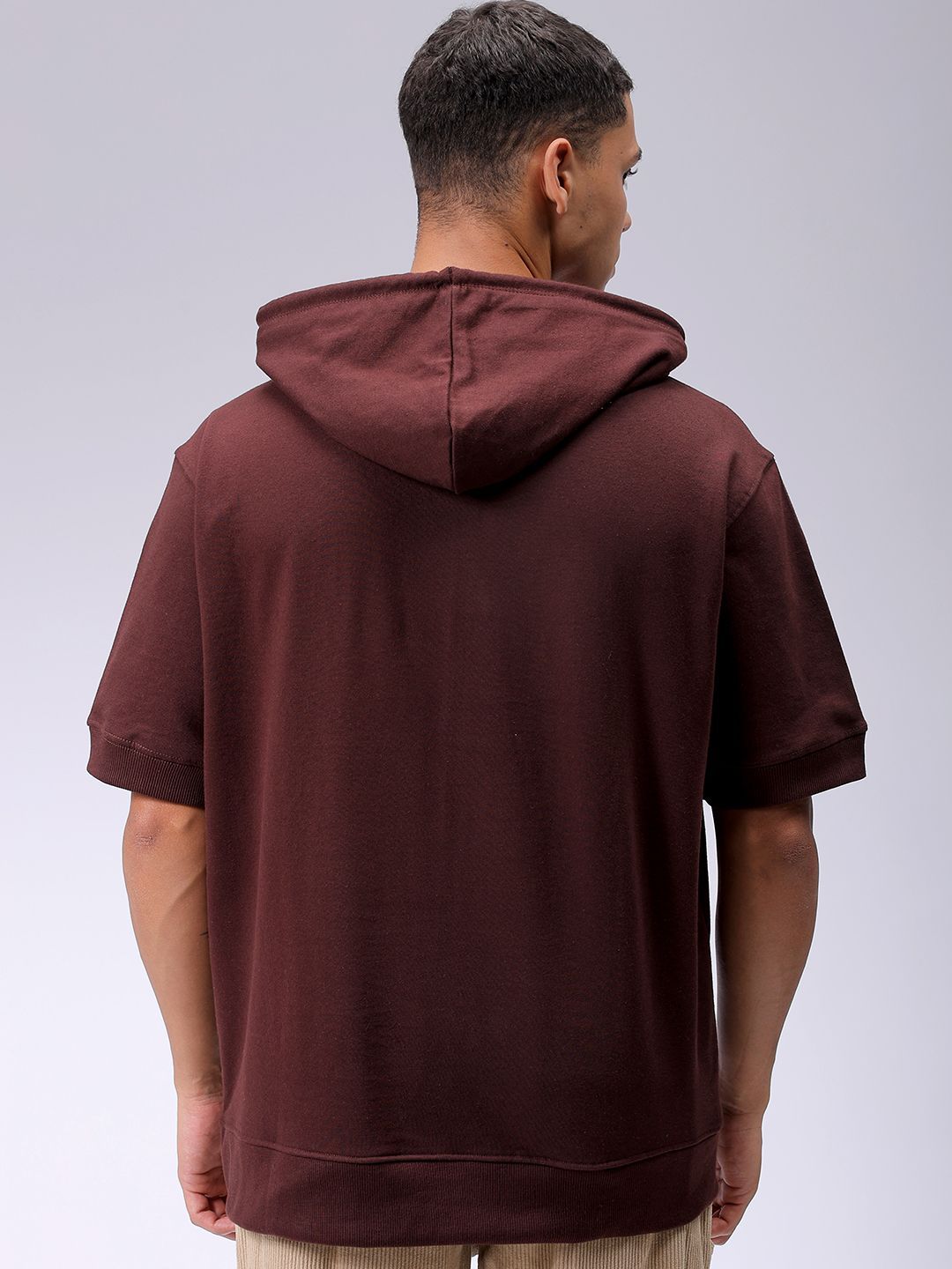 The Indian Garage Co Men Hooded Solid Sweatshirt