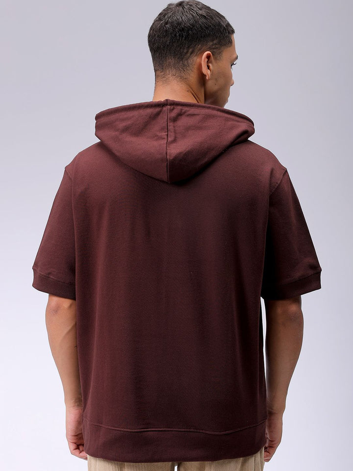 The Indian Garage Co Men Hooded Solid Sweatshirt