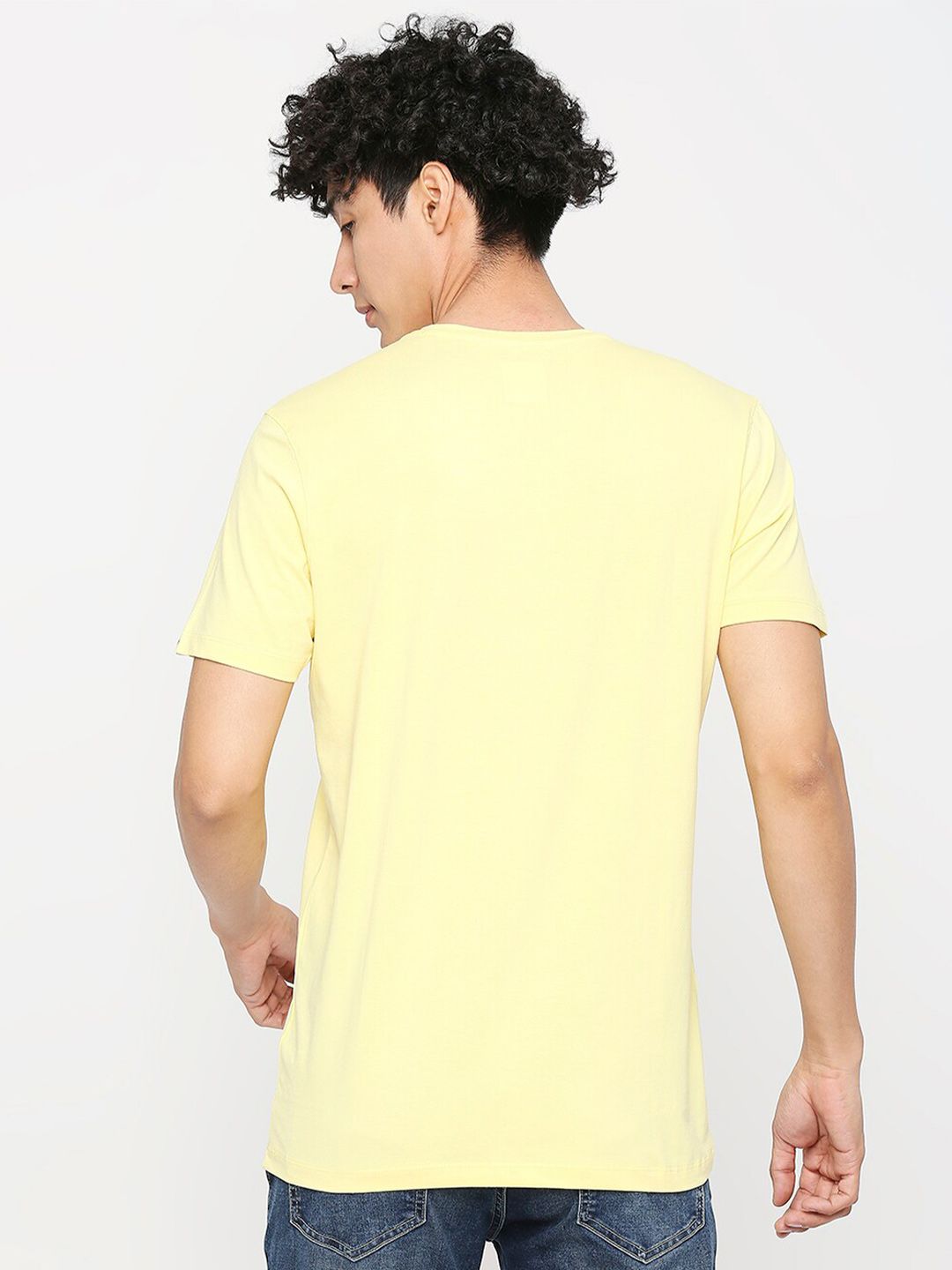 SPYKAR Typography Printed Cotton Slim Fit T-shirt