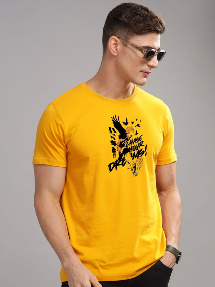 ADRO Men Typography Printed Applique T-shirt