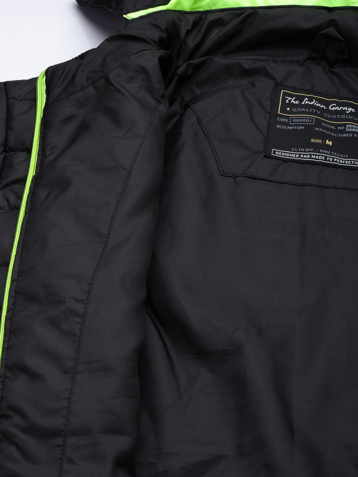 The Indian Garage Co Men Zip-Front Puffer Jacket with Detachable Hood
