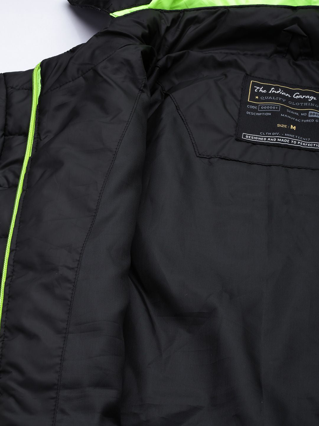 The Indian Garage Co Men Zip-Front Puffer Jacket with Detachable Hood