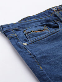 The Indian Garage Co Men Slim Straight Fit Light Fade Stretchable Jeans