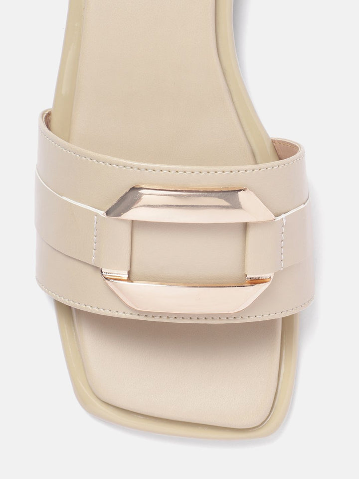 Lino Perros Metallic Detail Open Toe Flats