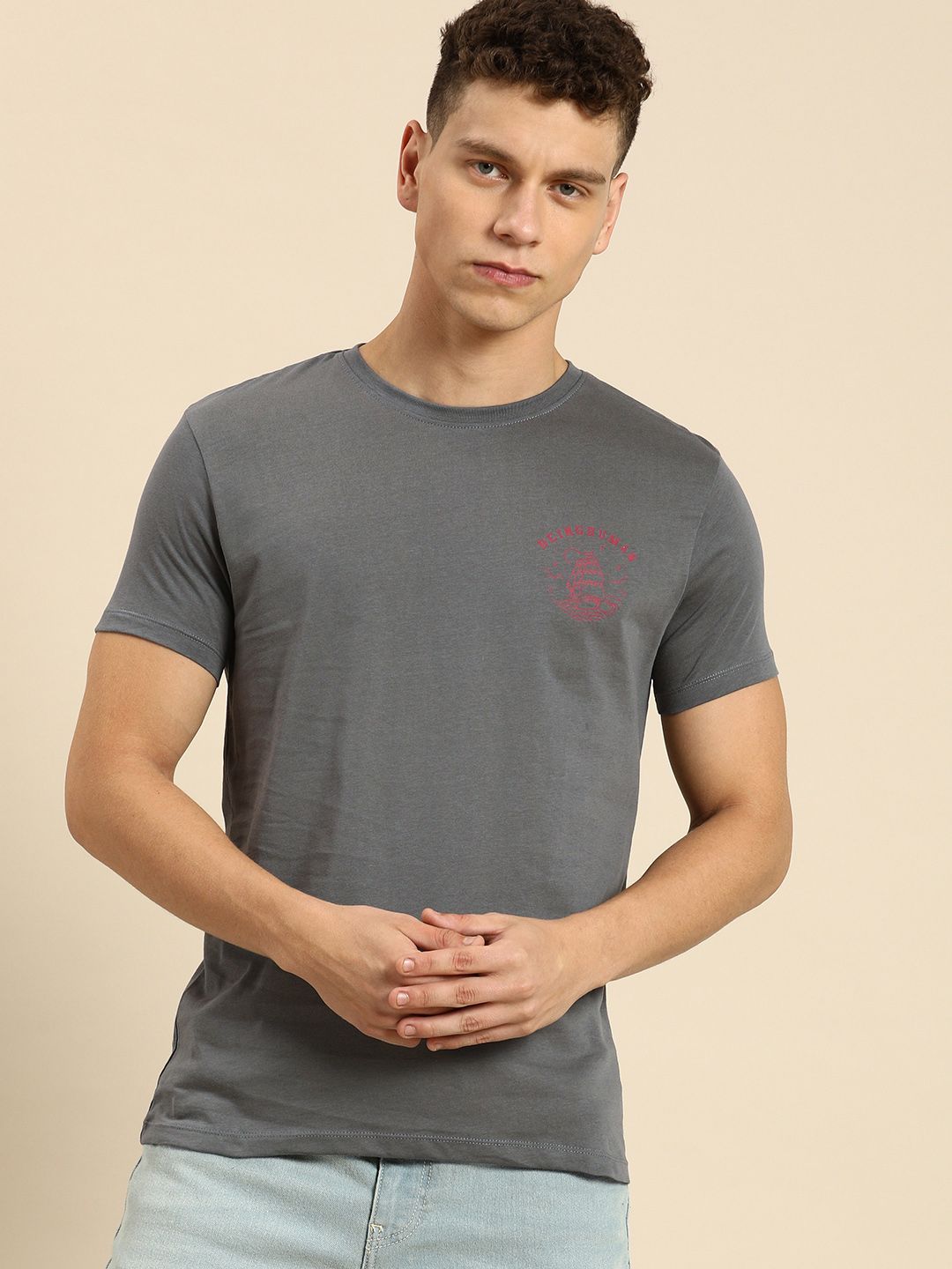Being Human Pure Cotton Minimal Printed T-shirt