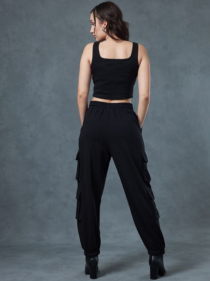 Bewakoof Square Neck Crop Top & Joggers
