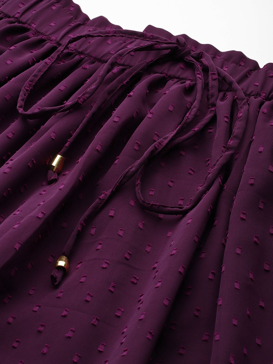 all about you Women Dobby Weave Midi Flared Skirt