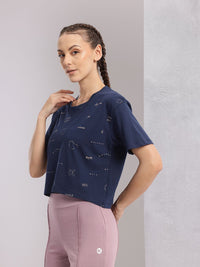 HRX by Hrithik Roshan Typography Printed Drop-Shoulder Sleeves Yoga T-Shirt