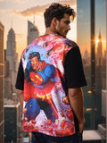 T-Shirt T-Shirt Leher Bercetak Grafik Indian Superman T-Shirt