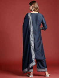 Anouk Ethnic Motifs Regular Kurta With Palazzos & Dupatta