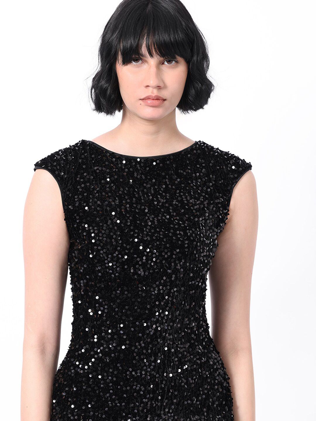 RAREISM Embellished Sequined Sheath Dress