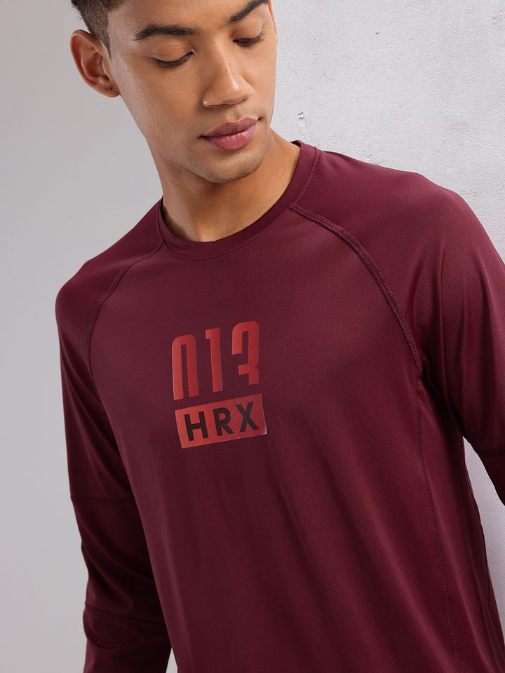 HRX by Hrithik Roshan Printed Raglan Sleeves Training  T-shirt