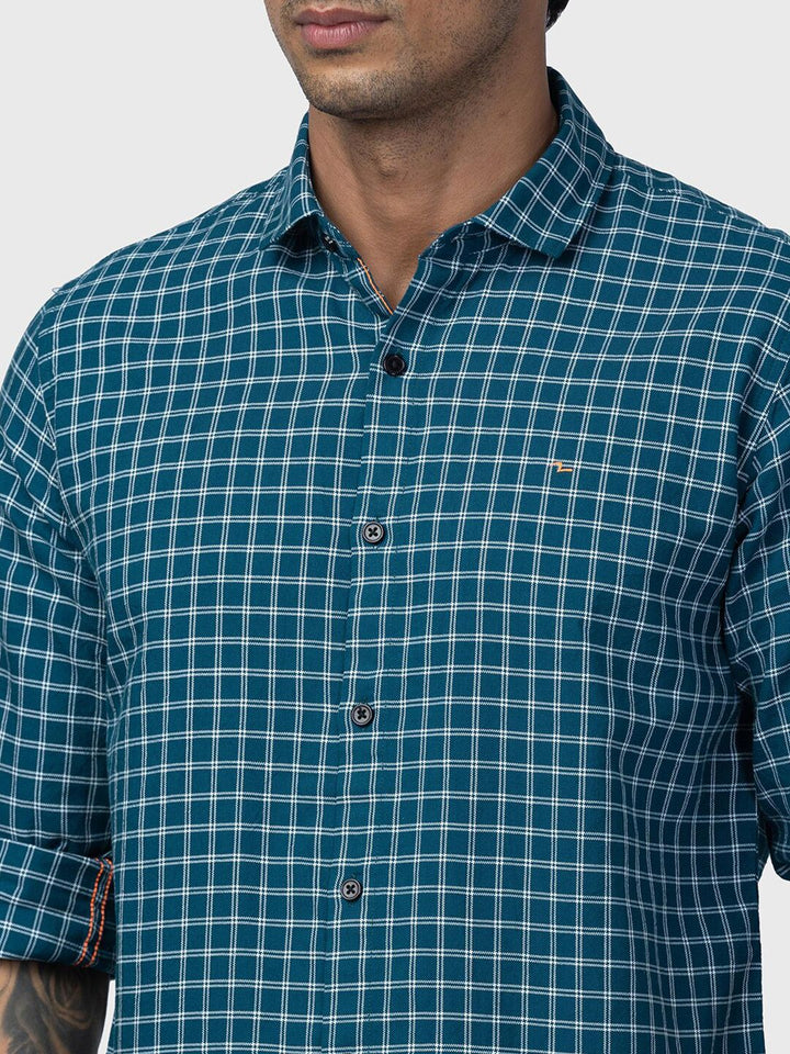 SPYKAR Men Slim Fit Checked Casual Cotton Shirt