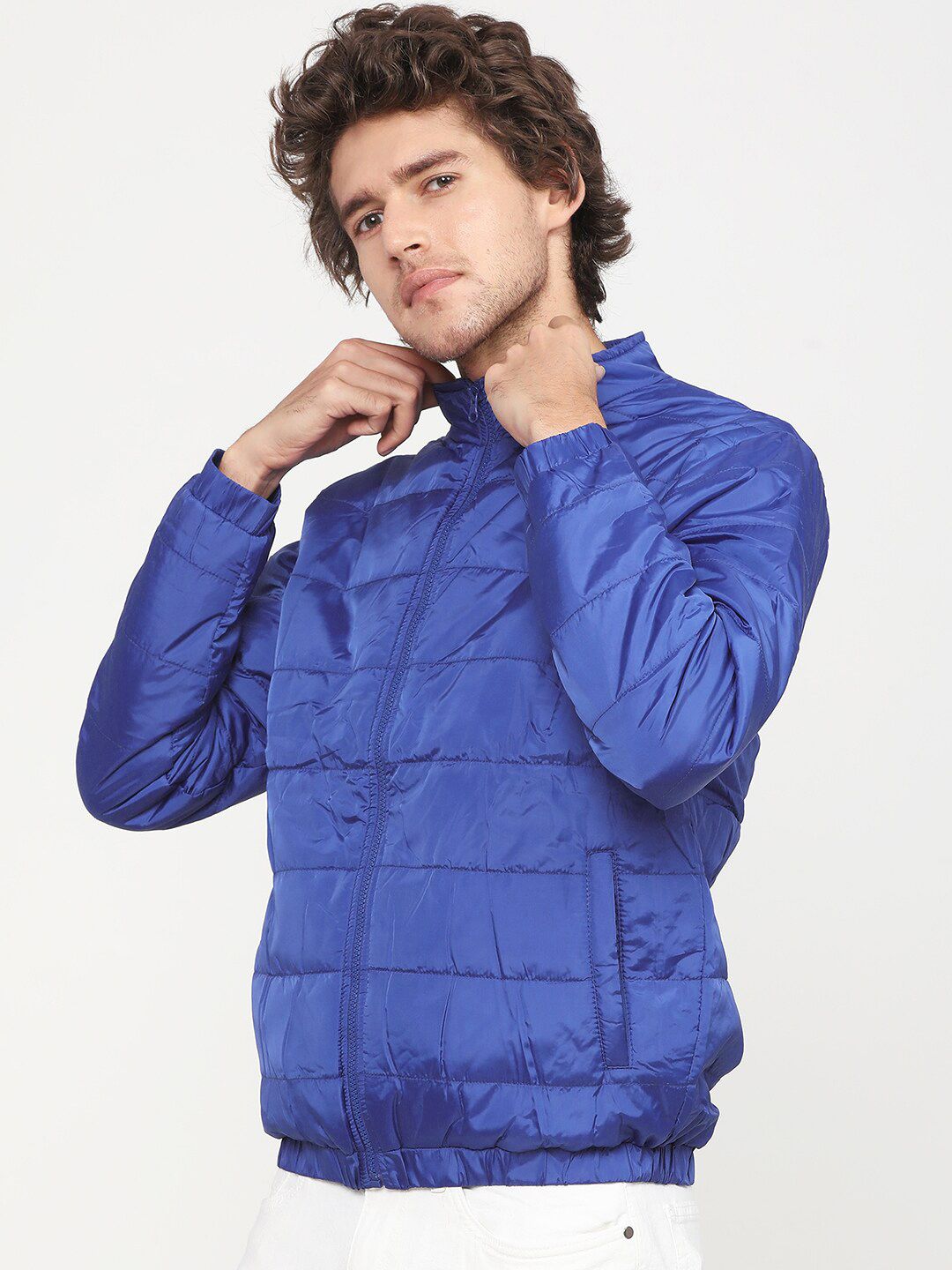HIGHLANDER Men Blue Padded Jacket