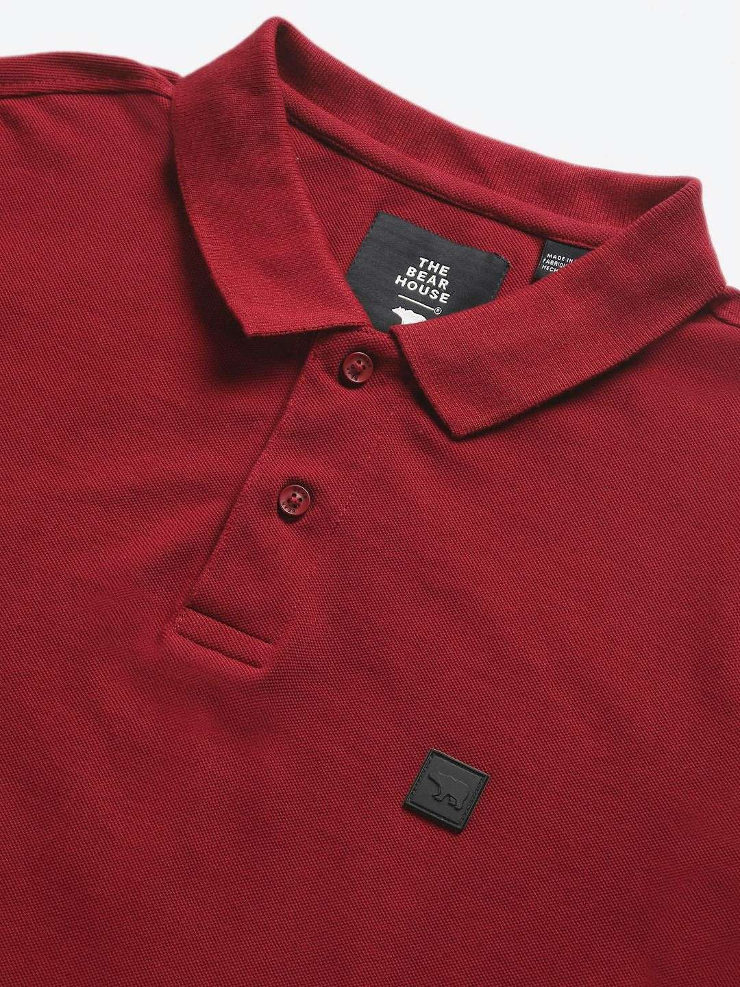 THE BEAR HOUSE Men's Ombre Cotton Regular Fit Polo Collar Tshirt