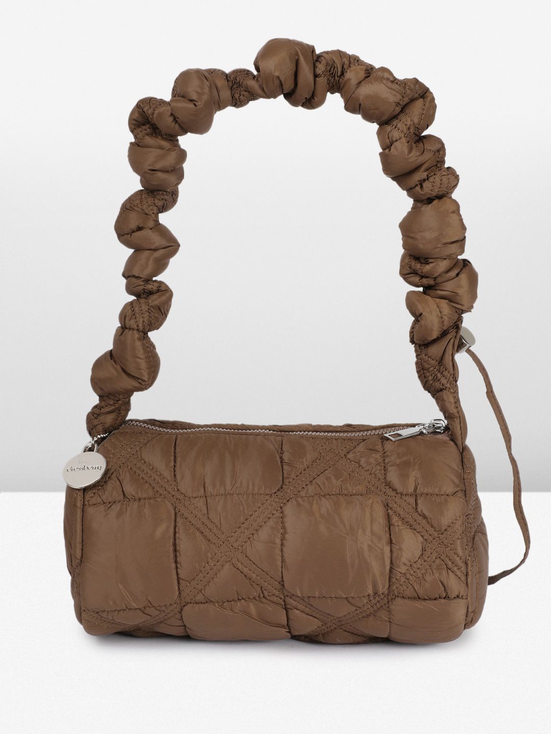 DressBerry Textured Structured Handheld Bag with Quilted