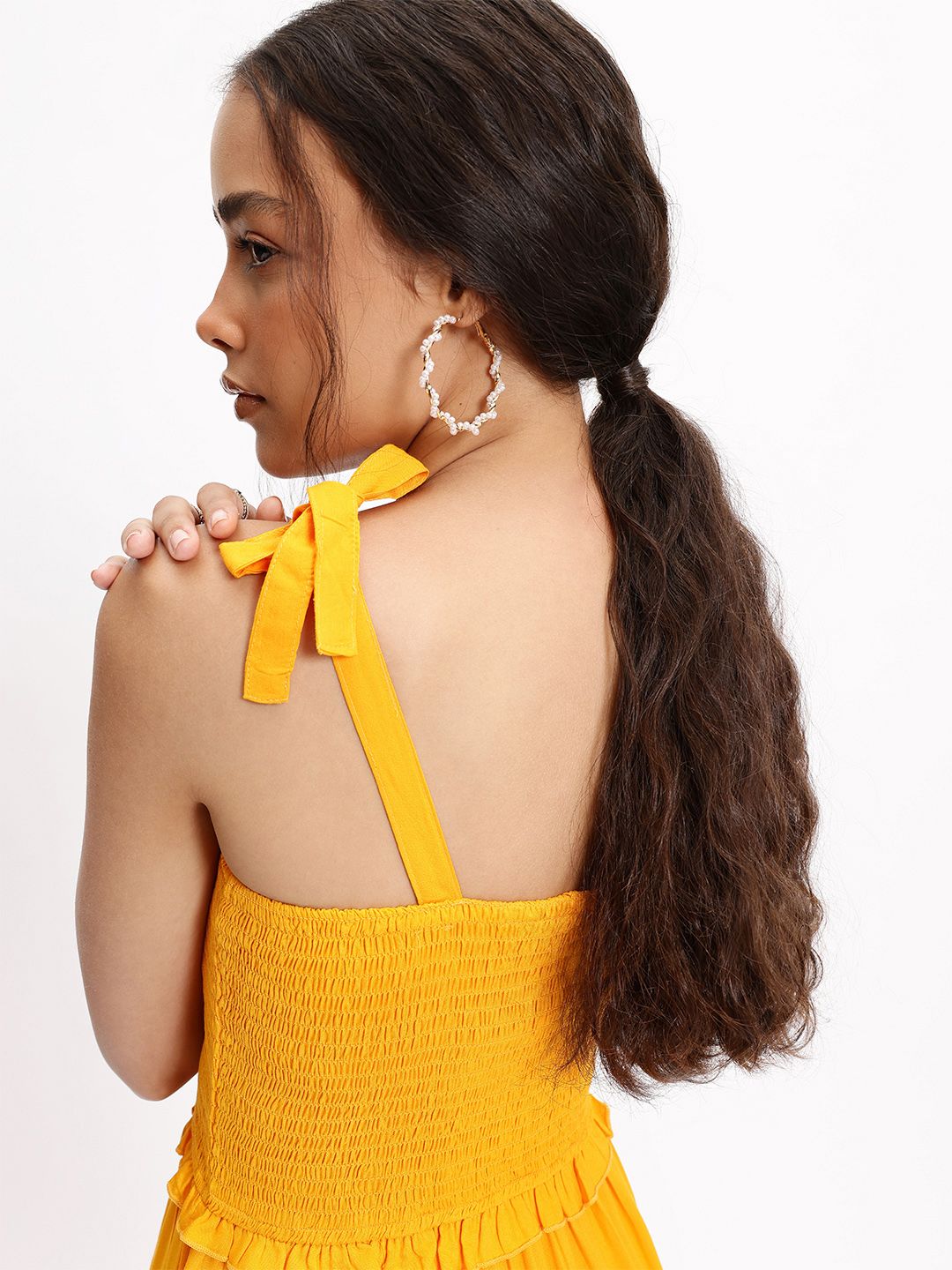 DressBerry Perfect Vacay Vibes Smocked Midi Sundress