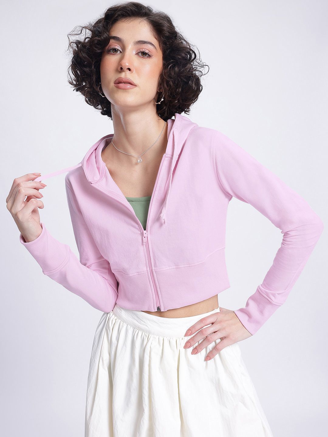 DressBerry Hooded Crop Sweatshirt