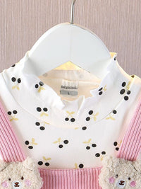 YK Girls Round Neck Pinafore Dress