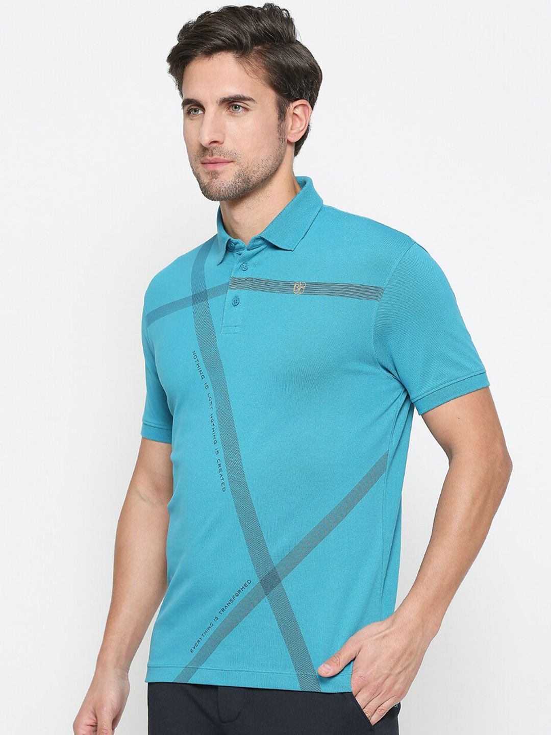 Being Human Typography Printed Polo Collar T-shirt