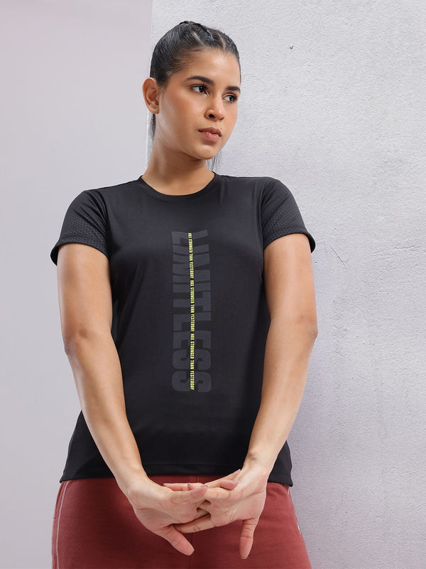 HRX by Hrithik Roshan Women Printed Rapid-Dry Training T-shirt