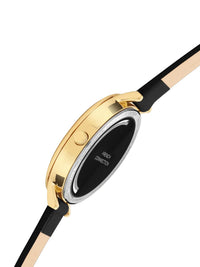 Sambungan Perancis Wanita Dial & Tali Kulit Analog Watch FCB12BL