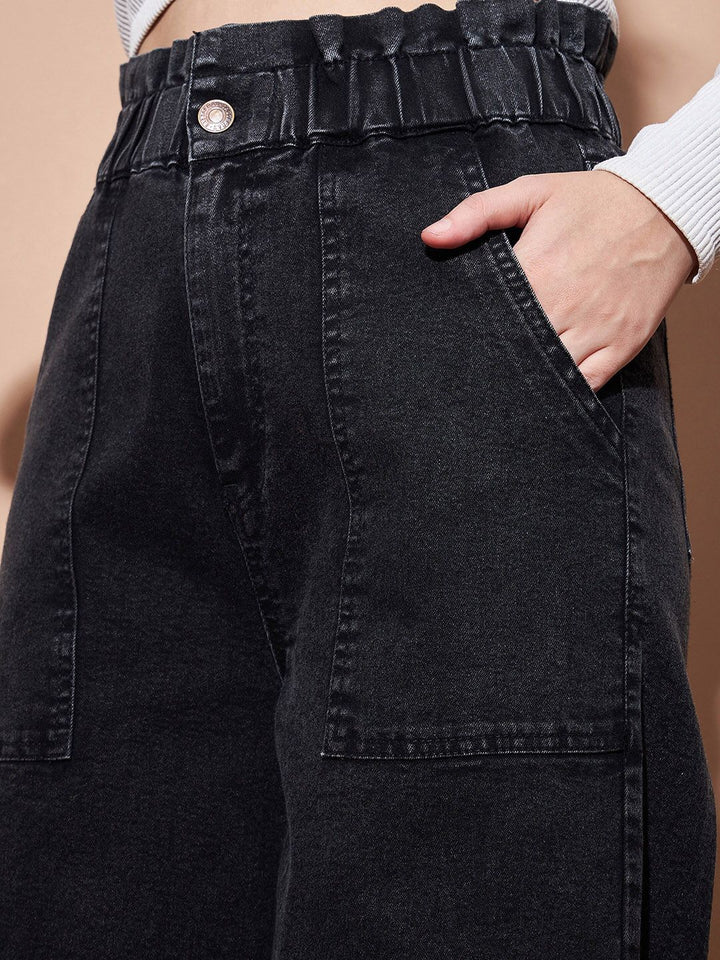 SASSAFRAS BASICS Women Straight Fit High-Rise Clean Look Light Fade Jeans