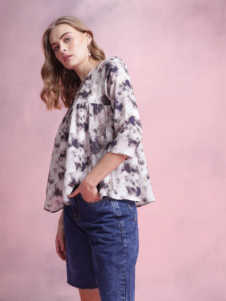 DressBerry Printed Empire Top