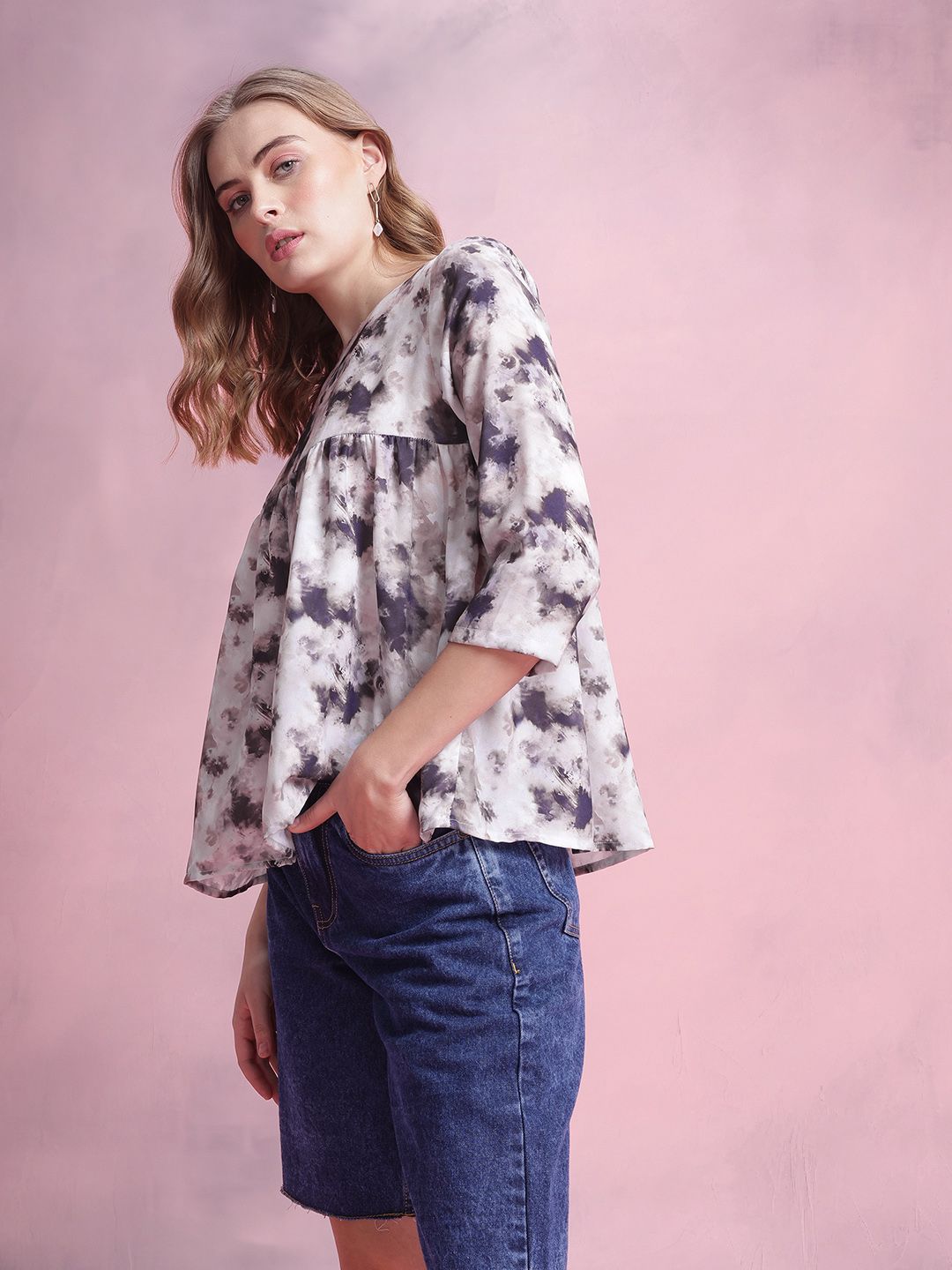 DressBerry Printed Empire Top