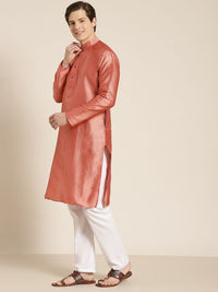 SOJANYA Kurta Rekaan Sendiri Berwarna Peach Lelaki