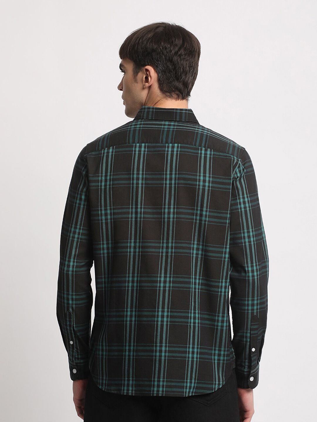 THE BEAR HOUSE Slim Fit Tartan Checked Casual Shirt