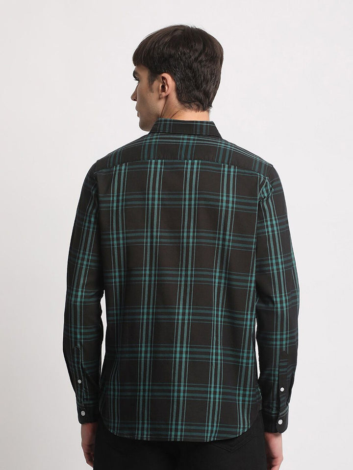 THE BEAR HOUSE Slim Fit Tartan Checked Casual Shirt