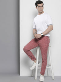 The Indian Garage Co Men Pink Joggers Trousers