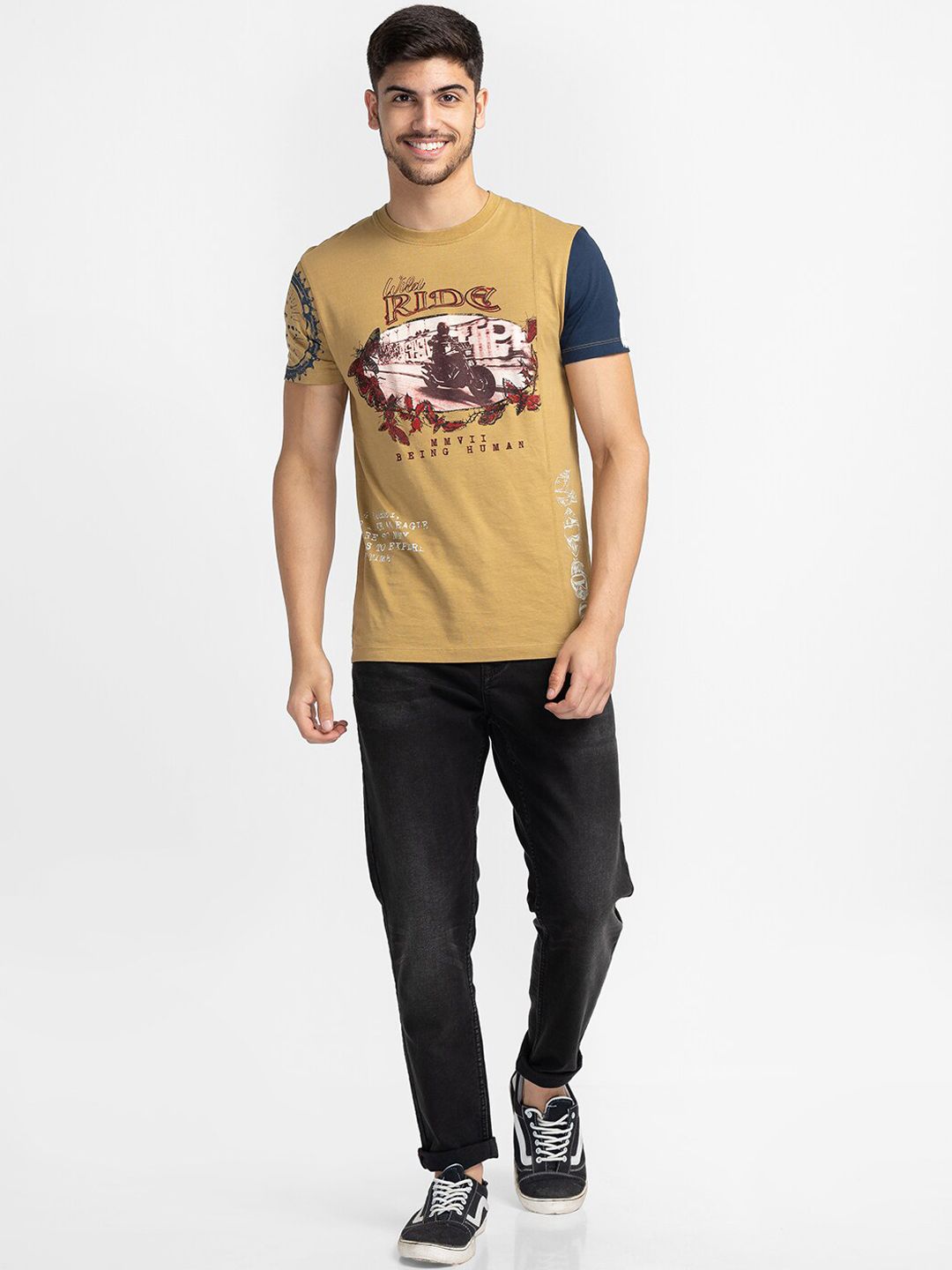 Being Human Men Mid-Rise Light Fade Jeans