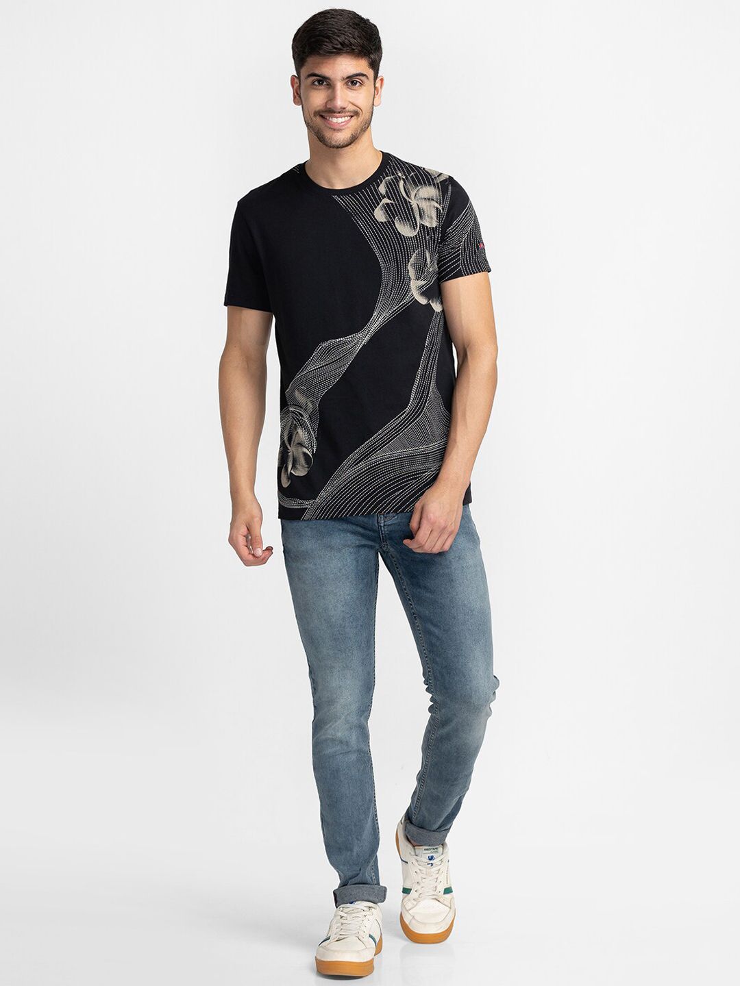 Being Human Men Skinny Fit Heavy Fade Jeans