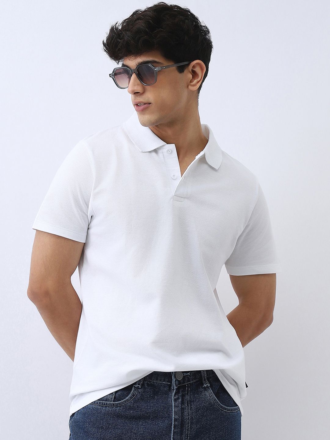 Urbano Fashion Men Solid Regular Fit Half Sleeve Cotton Polo T-Shirt