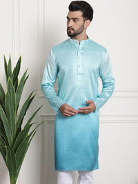 SOJANYA Kurta Lurus Tenunan Etnik Cotton Silk
